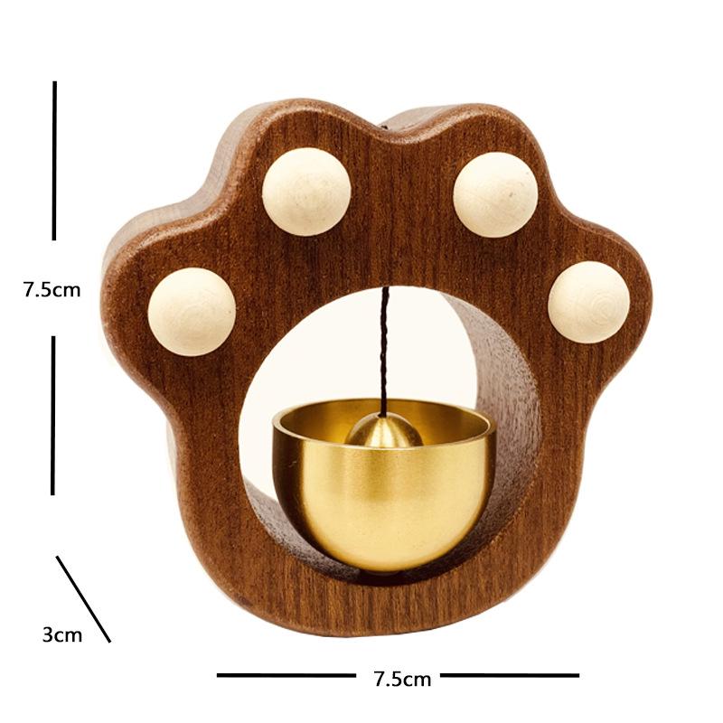 Dopamine Copper Bell Wind Chime with Suction Cup - Entrance Reminder and Magnet Sticker Hanging Ornament for Housewarming Gift