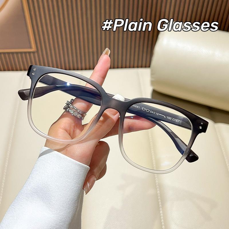 Fashion Large Frame Anti Blue Light Glasses Ultra Light Comfortable Women Premium Plain Glasses