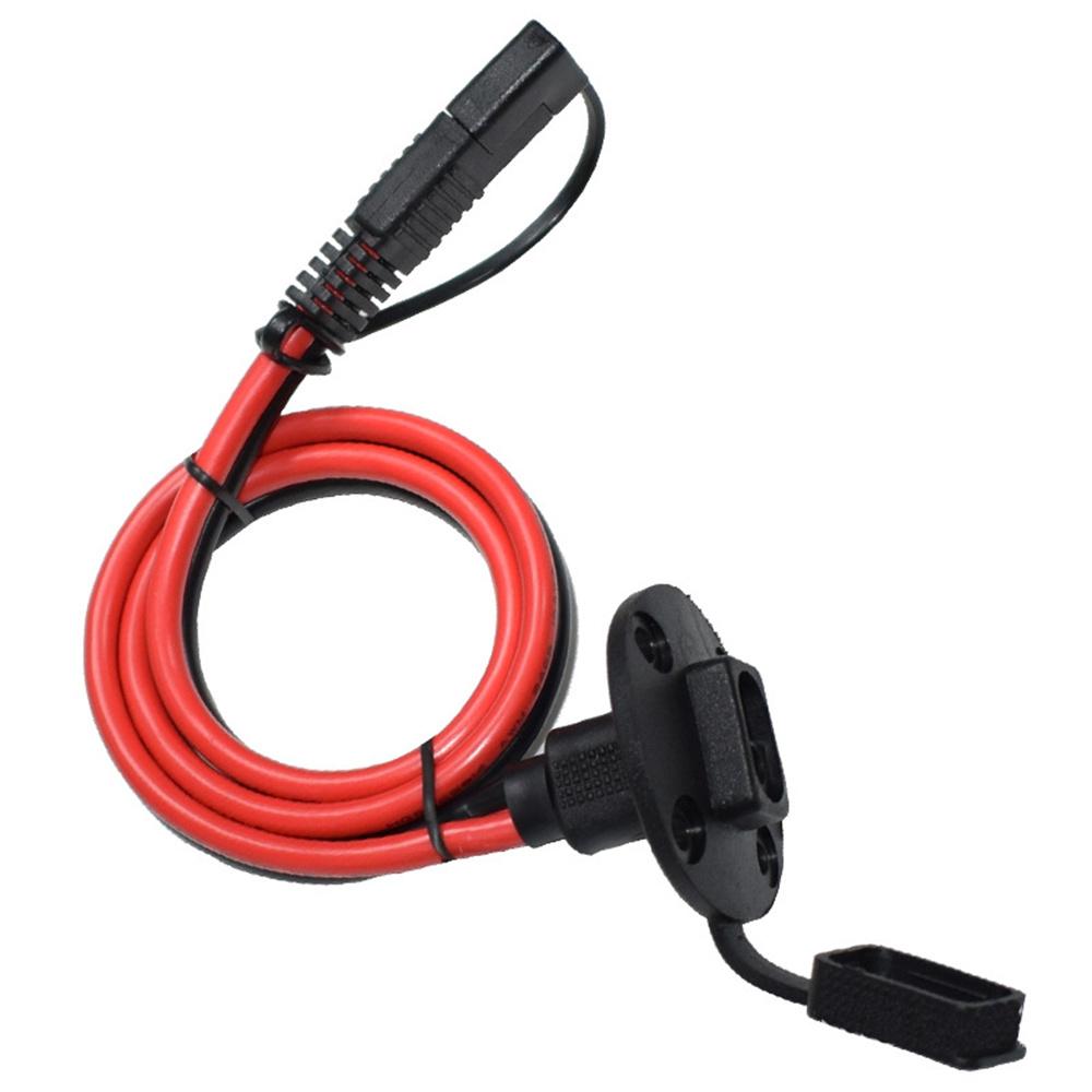 SAE Socket Sidewall Port Weatherproof Universal SAE Connector 10AWG 60cm SAE Cable for Motorcycles Solar Generator Battery