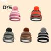 3 Pcs/Set Children Hat Scarf Glove Set Thickened Plush Ball Decor Color Matching Knitted Heat Retention Windproof Keep Warm Girls Boys Outdoor Gloves
