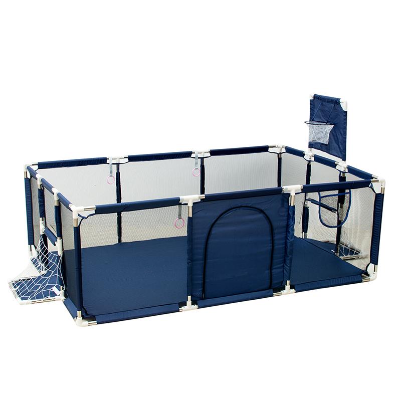 

Безопасный детский манеж для детей, семейное общение, детская игровая площадка, детские барьеры, забор, чулки для новорожденных, игровой парк 2 soccer doors синий