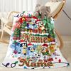 Christmas Adventure Pencilmates Customize Text Blanket Lightweight Personalized Blanket Warmthful Decor Perfect for Living Room Couch Sofa Picnics