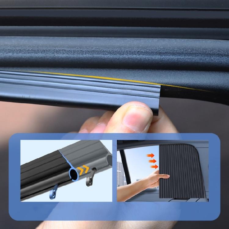 Adjustable Car Sun Shade For Side Window Quick Installation Side Window Curtain Polyester Material Window Sunshade