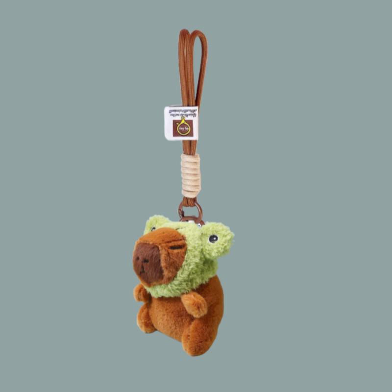 Cute Plush Keychain Small Capybara Pendant Student Bag Pendant Small Gift Boutique