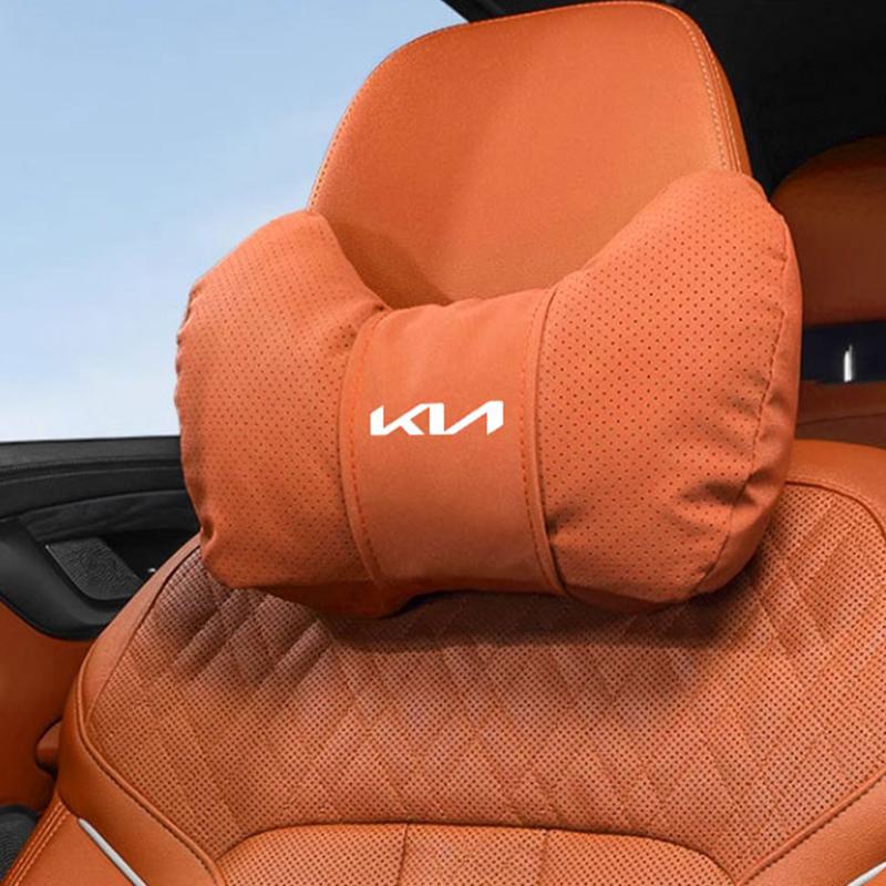 High-end Leather Car Seat Headrest Memory Foam Comfort Neck Pillow For Kia Sportage Ceed Picanto Rio Niro K7 K5 K8 Ray XCeed K9