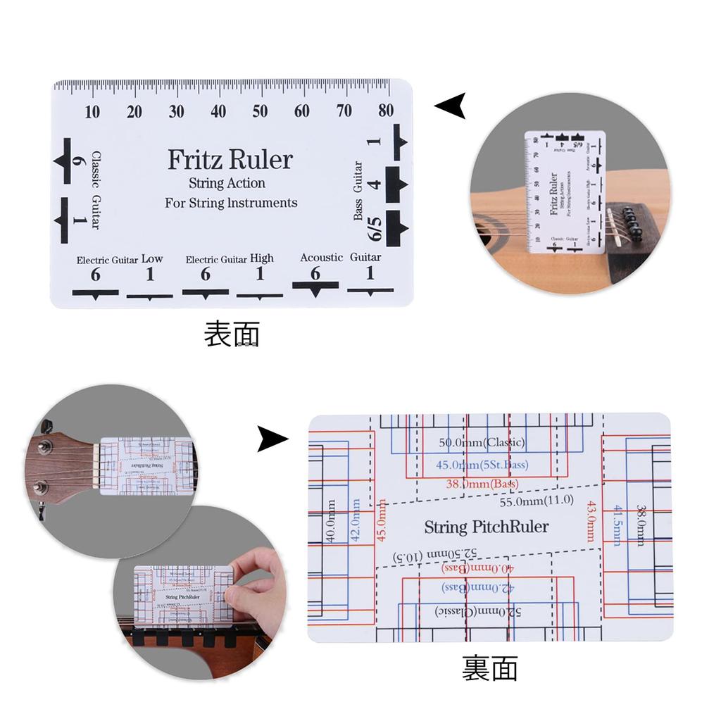 YFFSFDC String Height Gauge Guitar String Height Ruler Set String Spacing Fine Adjustment Fingerboard Protection Fingerboard Grinding String Height