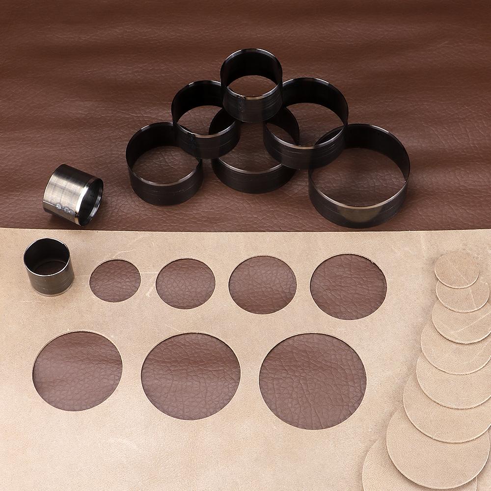 1 Set DIY Leder Rund Hohl Schneidwerkzeug Set Mit Größe 25-60mm, Leder Präge Stempel Form, Kreis Leder Schneideform