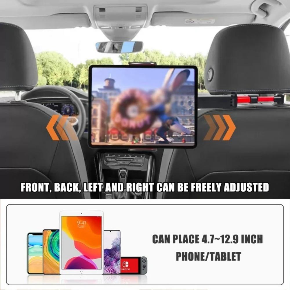 Foldable Car Phone Tablet Holder Headrest Mount Stand Telescopic Backseat Tablet Stand Universal Car Seat Back Cellphone Bracket