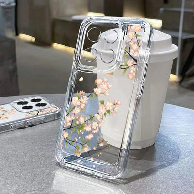 Für Xiaomi 14t 13t 11t Poco X6 X5 F6 Pro Redmi Note 14 13 12 11 10 Pro Stoßfestes, klares Blumenmuster, weiche Silikonlinse, Schutzhülle