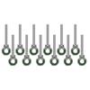 12Pcs Artificial Wreath 13cm Small Christmas Wreaths Ribbon Bows Wreath for Front Door Kitchen Cabinets Wall Window
