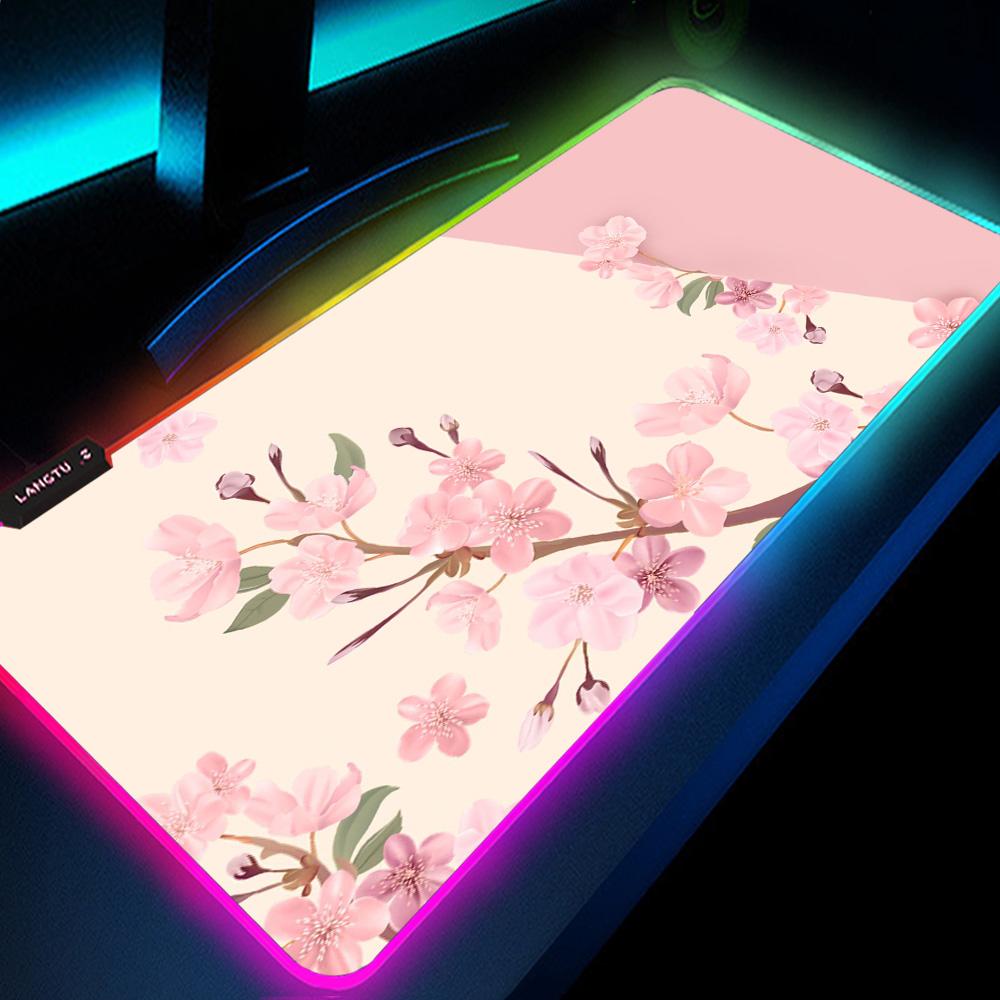 

Mouse Pad Xxl Kawaii Mouse Mats Computer Pink Rgb Gamer Girl Backlit Mat Gaming Accessories Deskmat Mousepad Cute Desktop Mat 80x30 cm коричневый