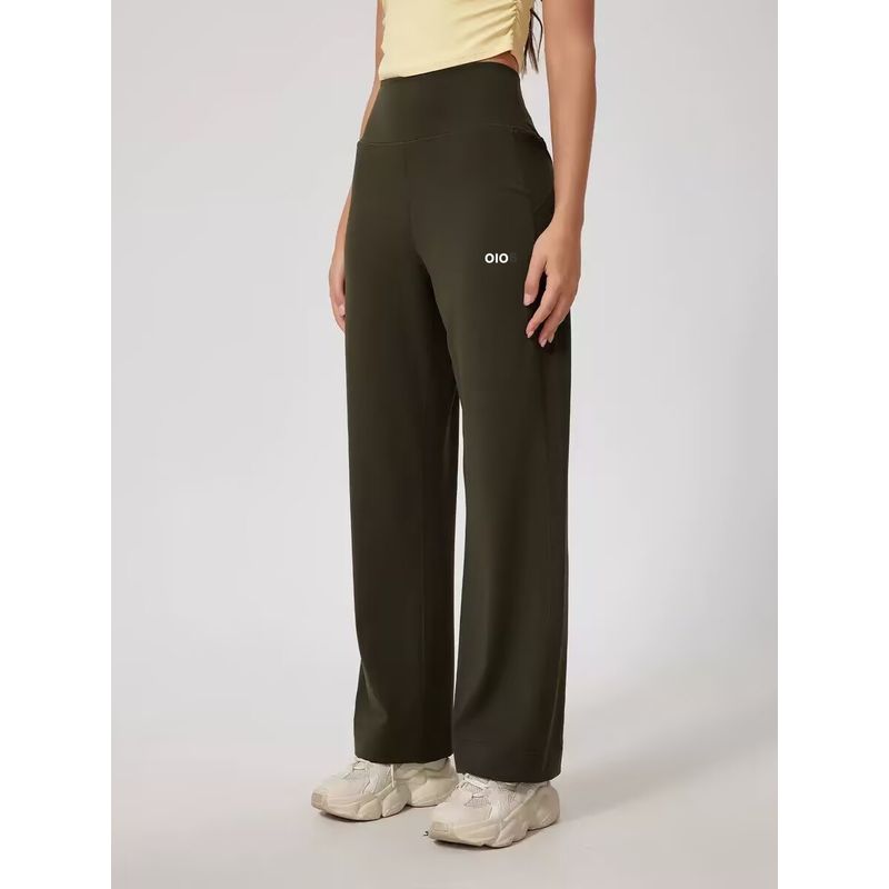 Oiob Casual Sports Pants Female All Year Round Loose High Waist Loose Pants Yoga Fitness Drape Quick-Drying Straight-leg Long Pants