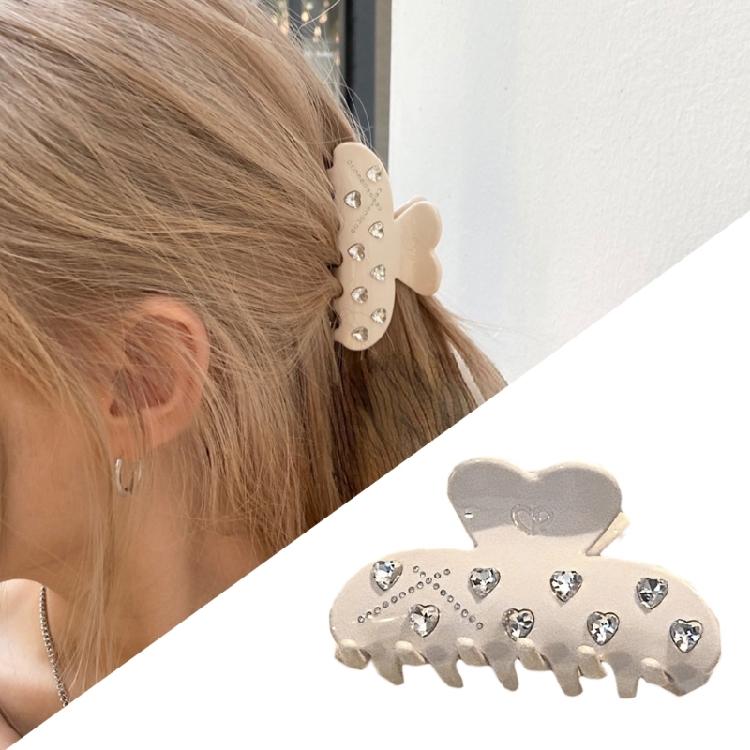 Cute Sweet Girls Heart Crystal Heart Hair Clip Sparkling Fairy Hair Clip