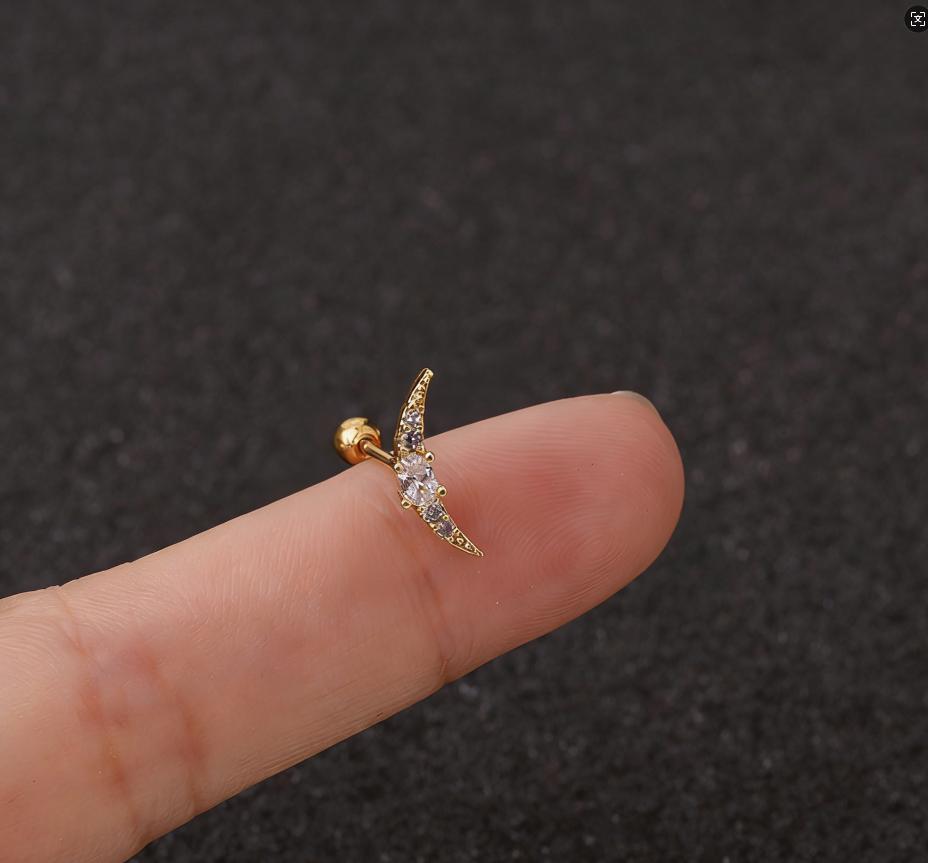 Минималистичные серьги для женщин Серьги-гвоздики Пятиконечная звезда Нержавеющая сталь Простые закрутки Пусеты мода Ручная работа 1#