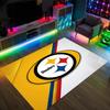 Pittsburgh Steelers Design Crystal Velvet Carpet Cozy Non?Slip Printed Rug For Bedroom Living Room Entrance