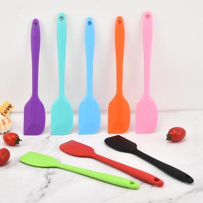 Silikonspatel zum Backen und Dekorieren von Kuchen - Aus einem Stück gefertigt, leicht zu reinigen, farbenfrohes Macaron-Design