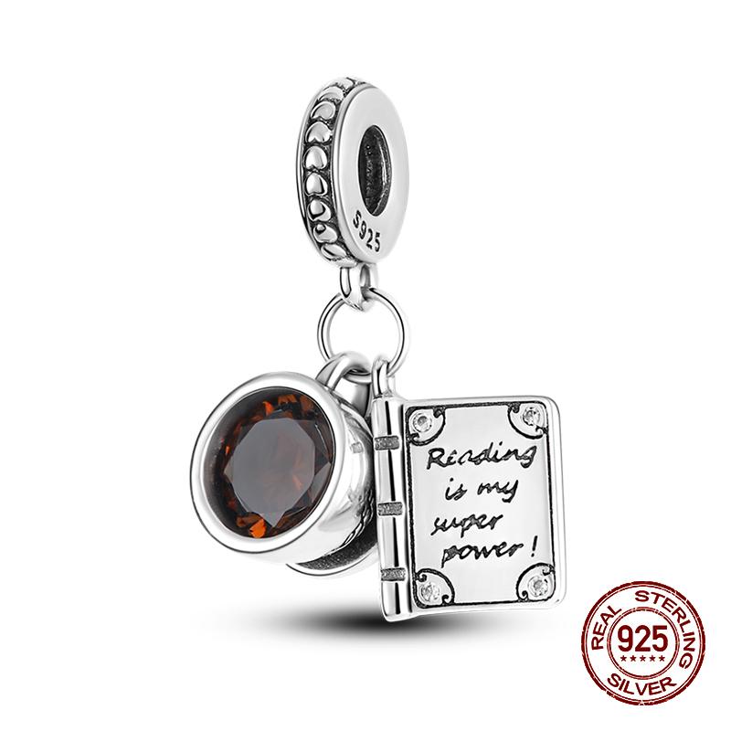 100% Copper Fashion Coffee Donut Strawberry Afternoon Tea Charms Bead Fit Pandachoriginal Bracelet Diy Jewelry