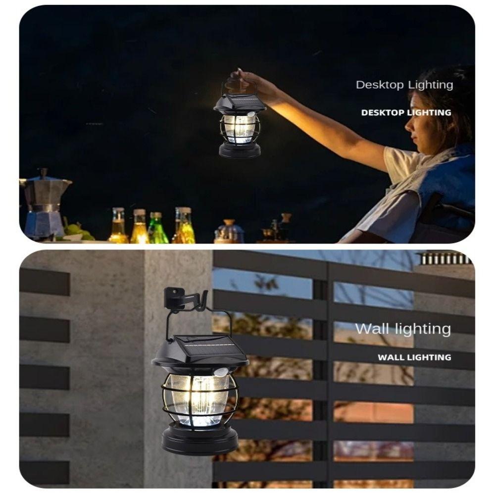 High Brightness Solar Powered Tent Lamp Waterproof Solar Horse Light  Garden Courtyard Decoration