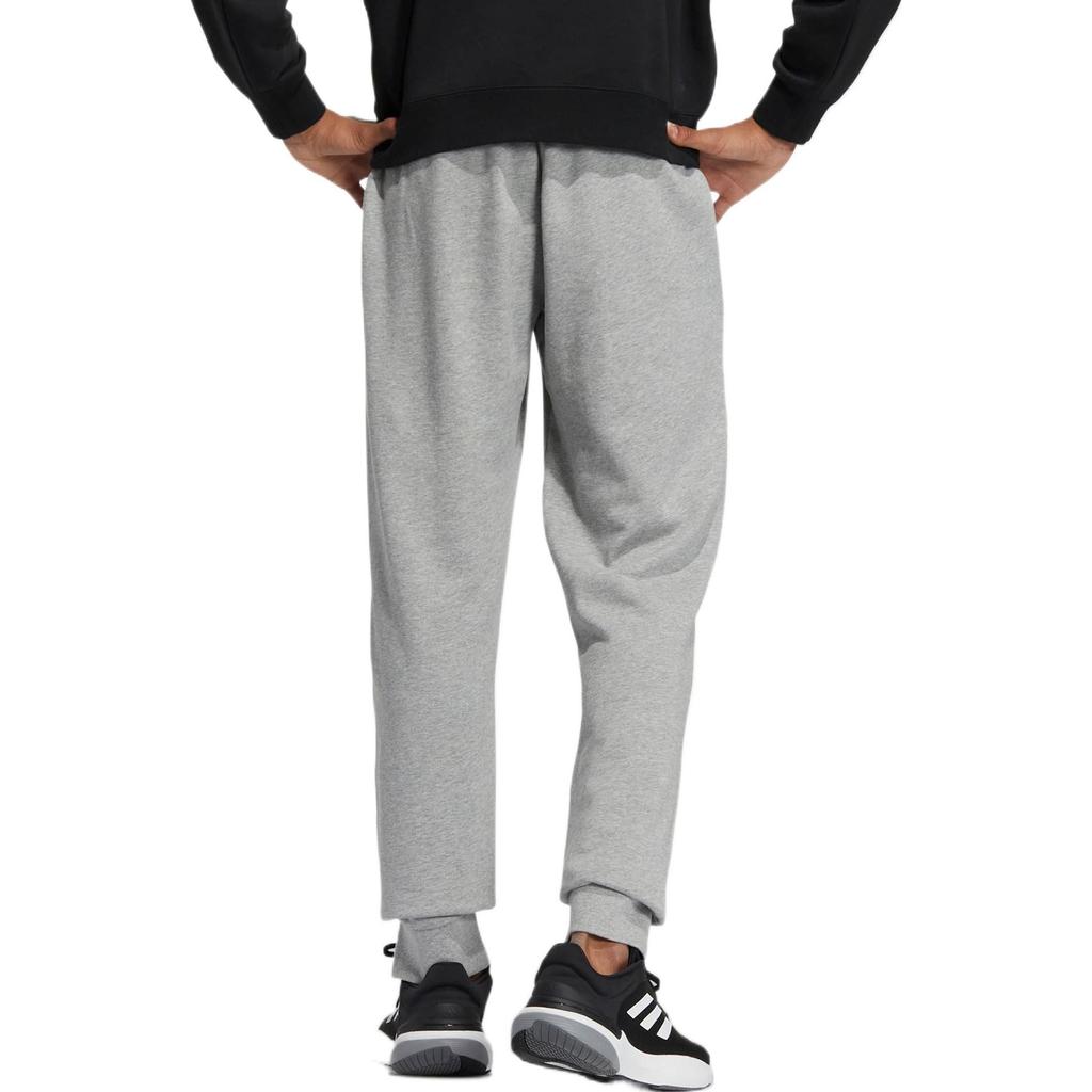 Adidas Knitted Sweatpants Men's Gray Moderate Cuffed Pants IB2732