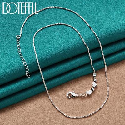 Romantic Heart Snake Chain Necklace 925 Sterling Silver Gift Charm Jewelry
