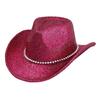 Men's and Women's Fashionable and Elegant Top Hat Western Cowboy Hat Metal Three-dimensional Rivet Rhinestone Accessories Wedding Travel Hat