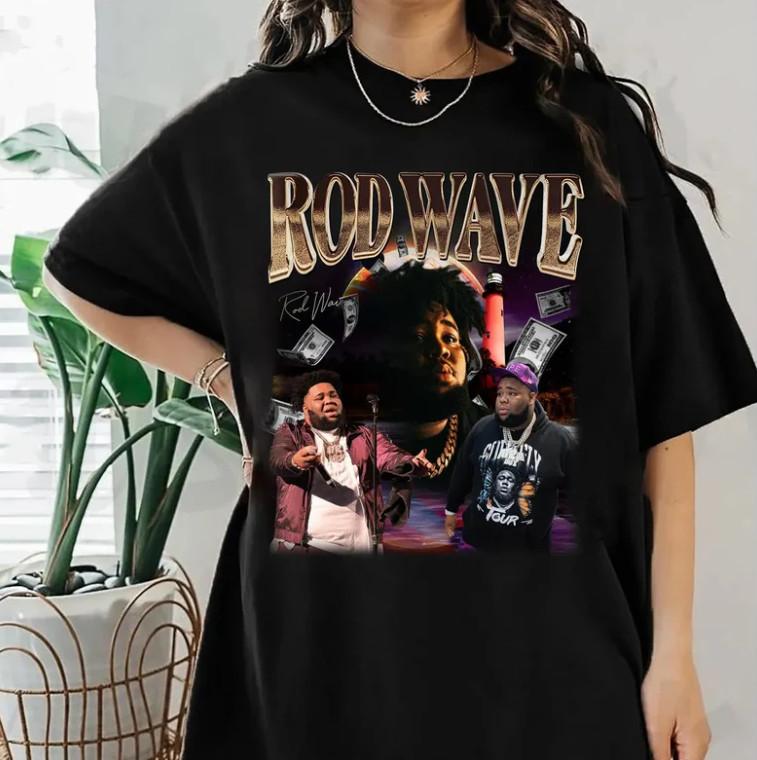 New ROD WAVE T-Shirt, Last Lap Tour, Hip Hop Tee, Rod Wave Concert Shirt S