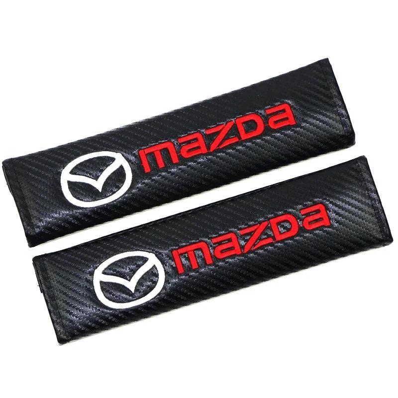 2ppcs Car Seat Belt Cover Seat Belt Shoulder Pads For Mazda 3 6 Atenza Axela CX3 CX5 MP MS RX8 Car Styling