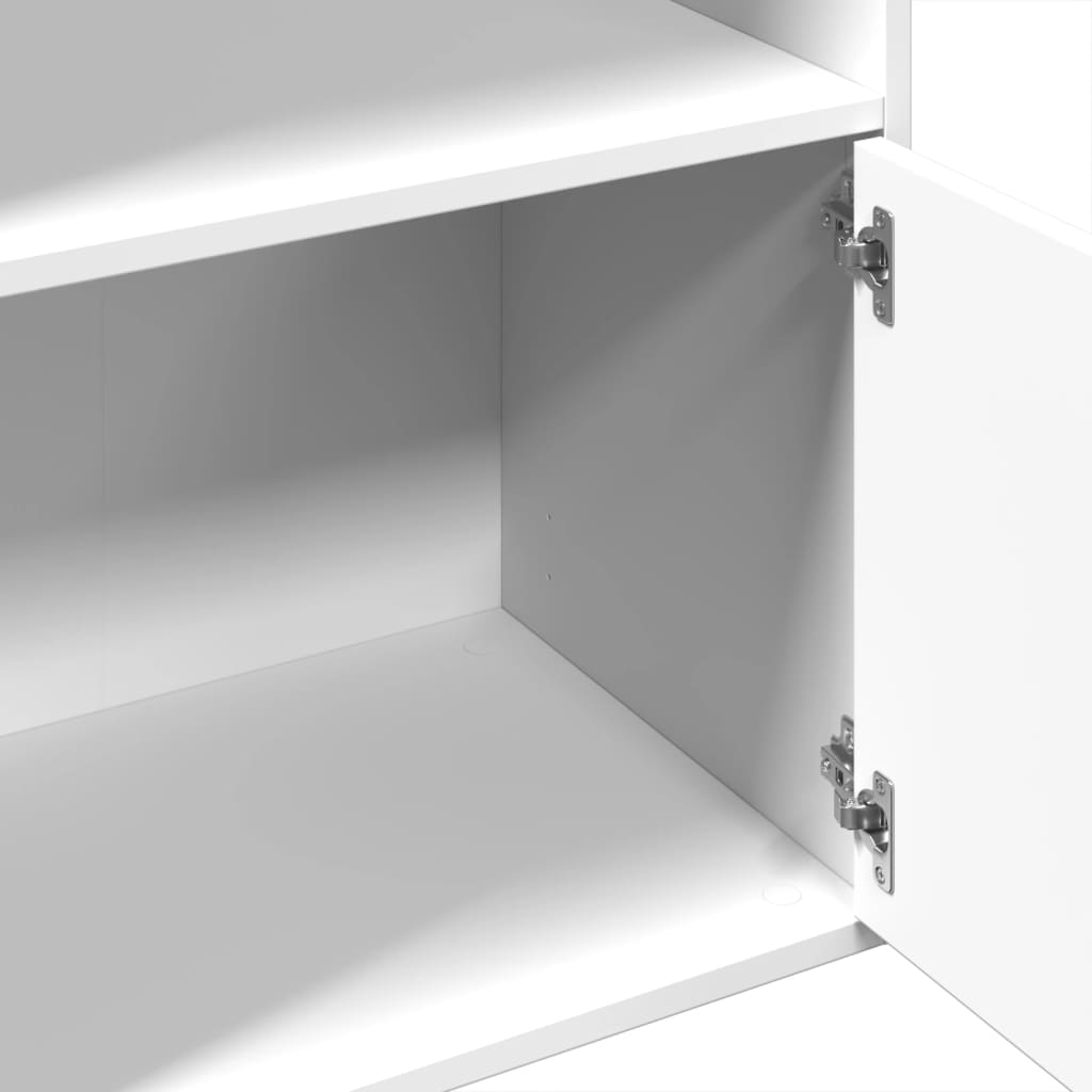 White Bookshelf 100 x 36 x 189 cm Engineered Wood