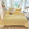 Princess Style Seersucker Summer Quilt Four-Piece Dormitory Chiffon Lace Airable Cover Machine Washable Thin Duvet