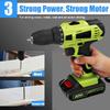 42V Cordless Rechargeable 7500mAh Battery Electric Drill Impact Wrench 2 Speed Screwdriver