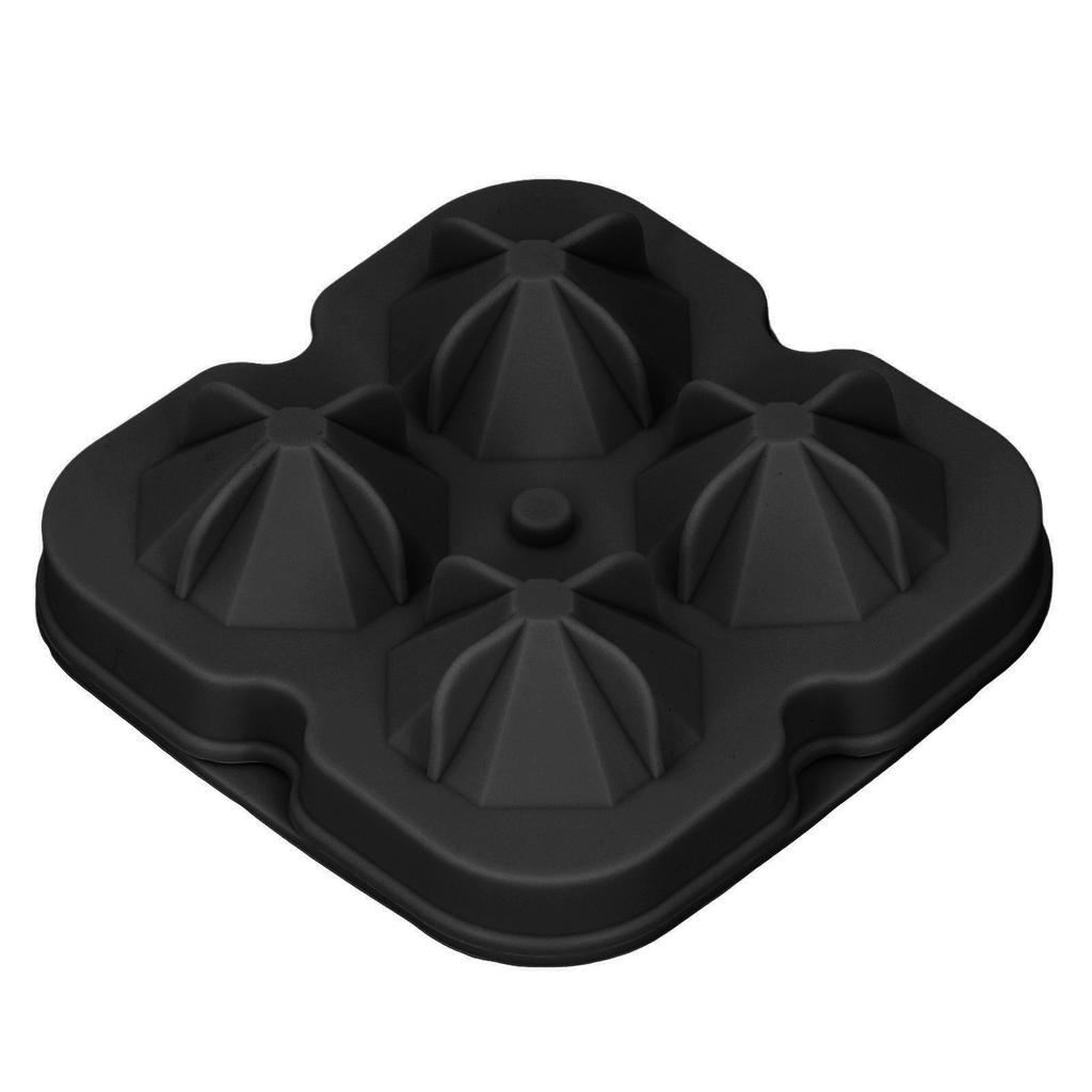 Ice Molds Reusable Silicone Flexible Minus40 Fahrenheit to 420 Fahrenheit Anti Adhesion 4 Ice Trays with Removable