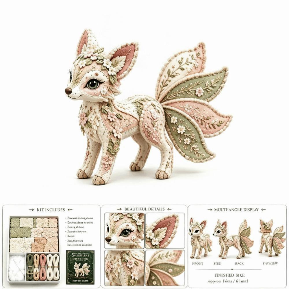 Floral Fabrics DIY Sewing Kit Creative Design Animal Toy Craft Fabric Sewing Kit For Craft Lover