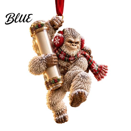 Holiday Cash Present Decoration Big Foot Money Holder for Cash 2D Acrylic Sasquatch Gift Unique Grandchildren Ornament Clear Xmas Tree Hanging Party