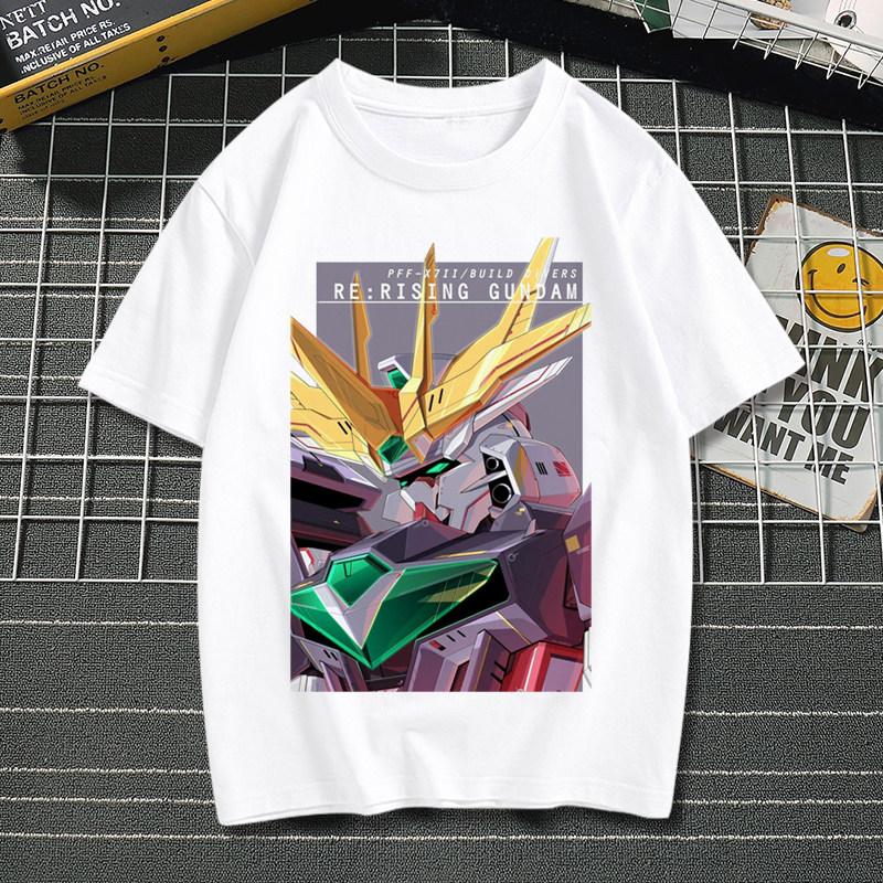 Mobile Suit Gundam Anime TShirt for Men Women Kids Classic Robot Graphic Casual Cotton Short Sleeve Streetwear Top