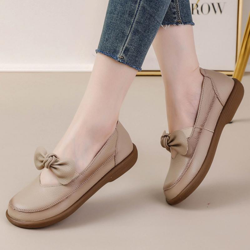 Retro Leather Shoes, Genuine Leather Thick-soled Mary Jane Shoes, Women's Soft-soled Single Shoes, Lazy Shoes, Comfortable and Versatile Shoes