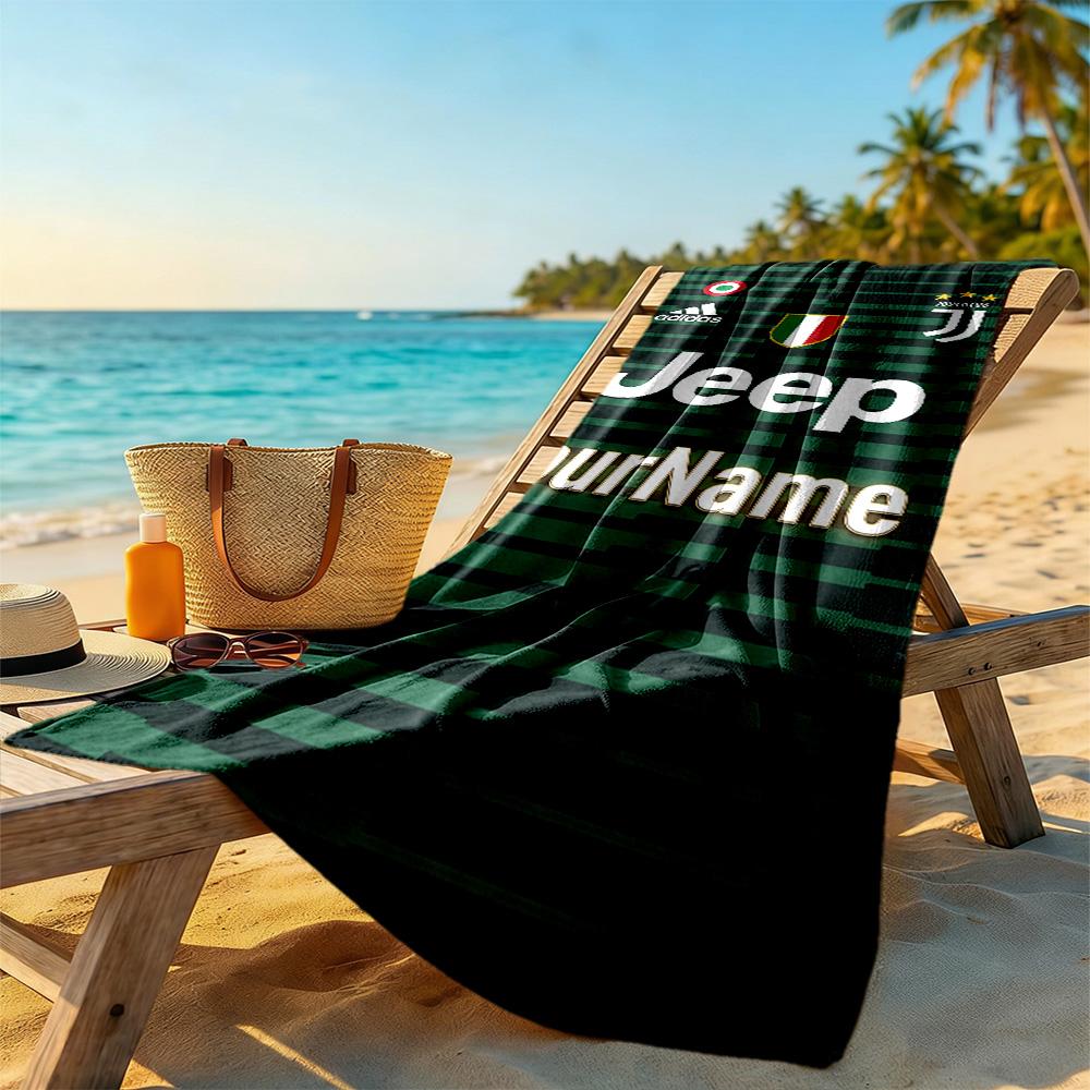 Juventus Customized Name Beach Towel Quick-Dry Soft Microfiber Suitable for Sports Travel Swimming Yoga Bathroom Beach And Pool