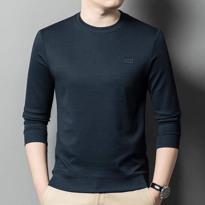 

Новый мужской свитер с круглым вырезом, повседневный, утолщенный, вязаный, мужской, с длинным рукавом, теплый и свободный, базовый топ, мужская одежда 4XL