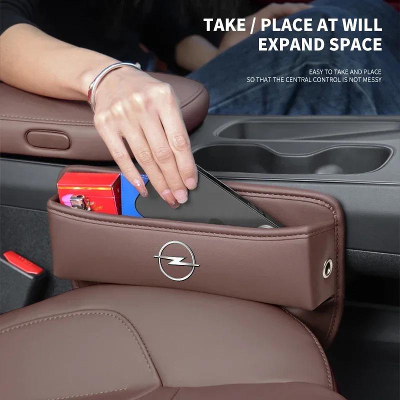 Q1022Q102Car Seat Crevice Gaps Storage Box Seat Organizer For Opel Astra H Astra J G Corsa Insignia Zafira B Vectra C Corsa D Vivaro