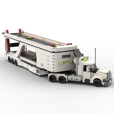 MOC-Bausteine: 8-Raster-Puzzle zum Zusammenbauen von Autotransportern und Bohrinseln, kompatibel mit Lego.