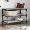 VidaXL Shoe Bench, Shoe Rack with Legs, Shoe Cabinet with Storage Living Room, Industrial, Sonoma Grey 839041