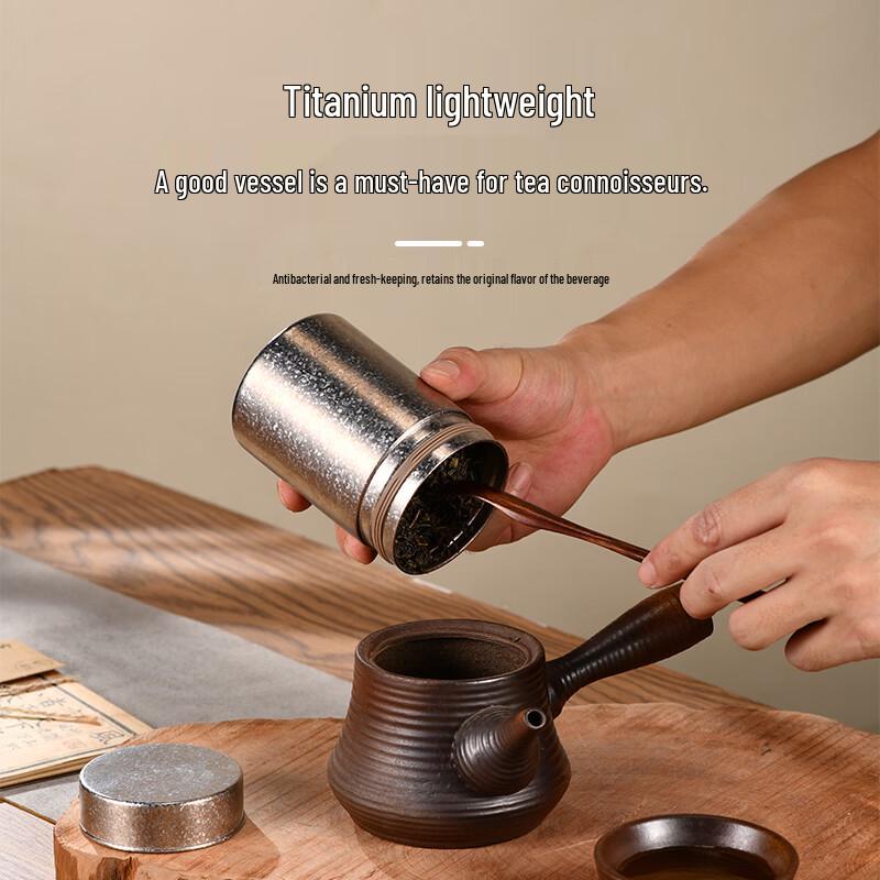 CEZE Pure Titanium Portable Tea and Coffee Storage Canister