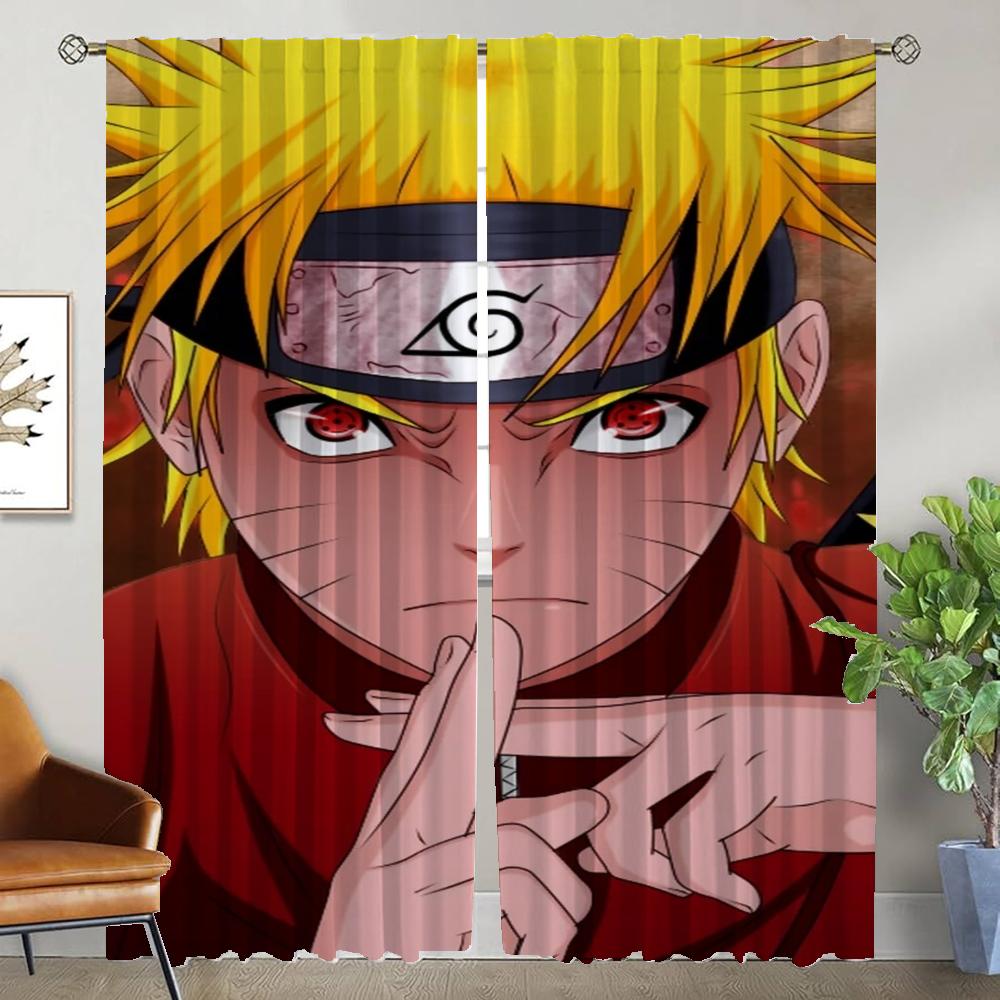 N-Narutos Halloweendekoration Moderna Vardagsrumsgardiner 2 Delar Heminredningsgardiner för Kamerafönstergardiner Persienner
