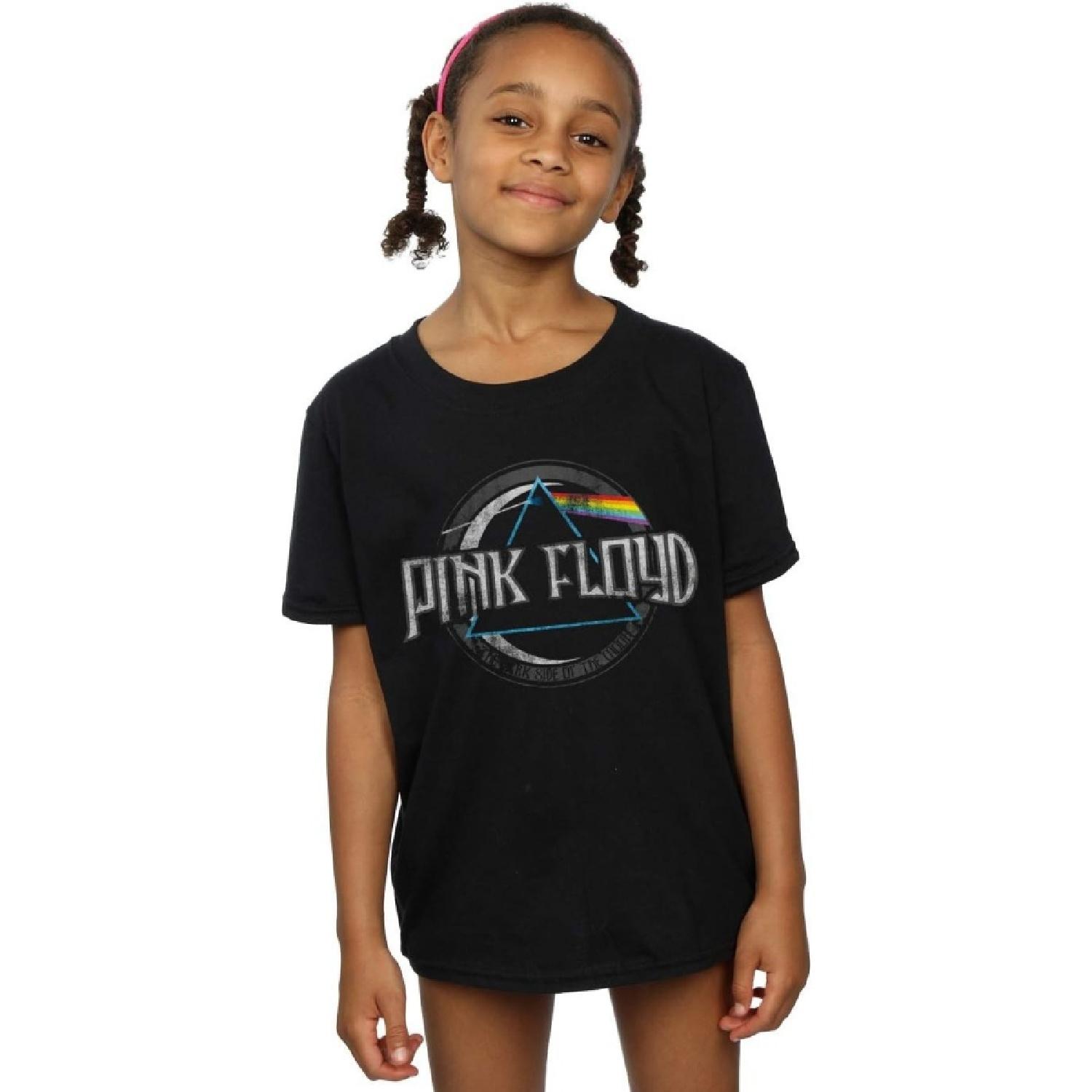 

Pink Floyd Girls Dark Side of The Moon Circular Logo T-Shirt 9-11 Years Black XXXXXL різнокольоровий
