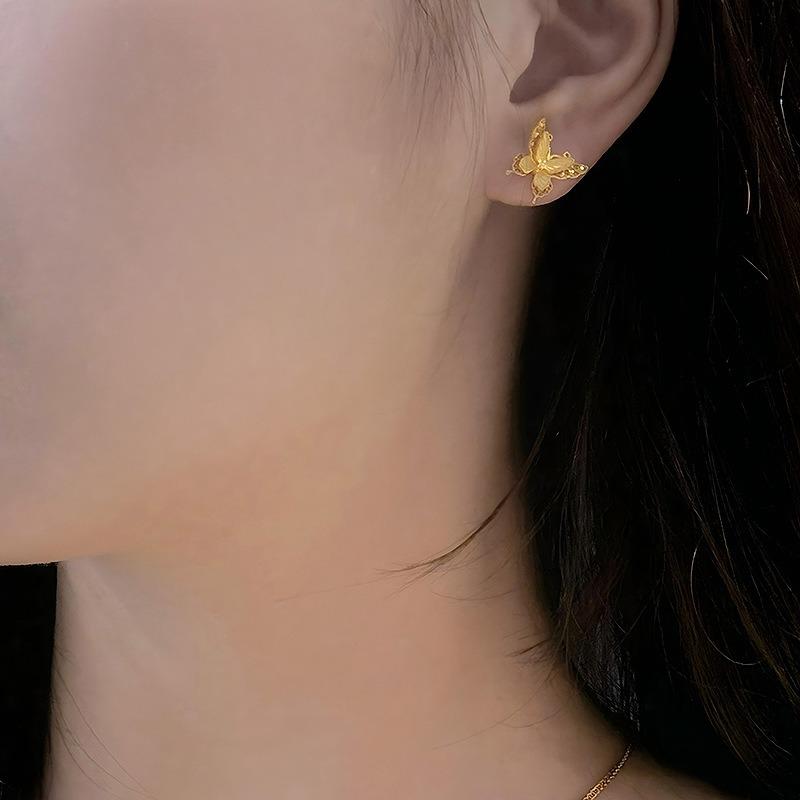 Classic hollow out butterfly earrings for women luxury design new in fashion and elegant earings stud party gifts