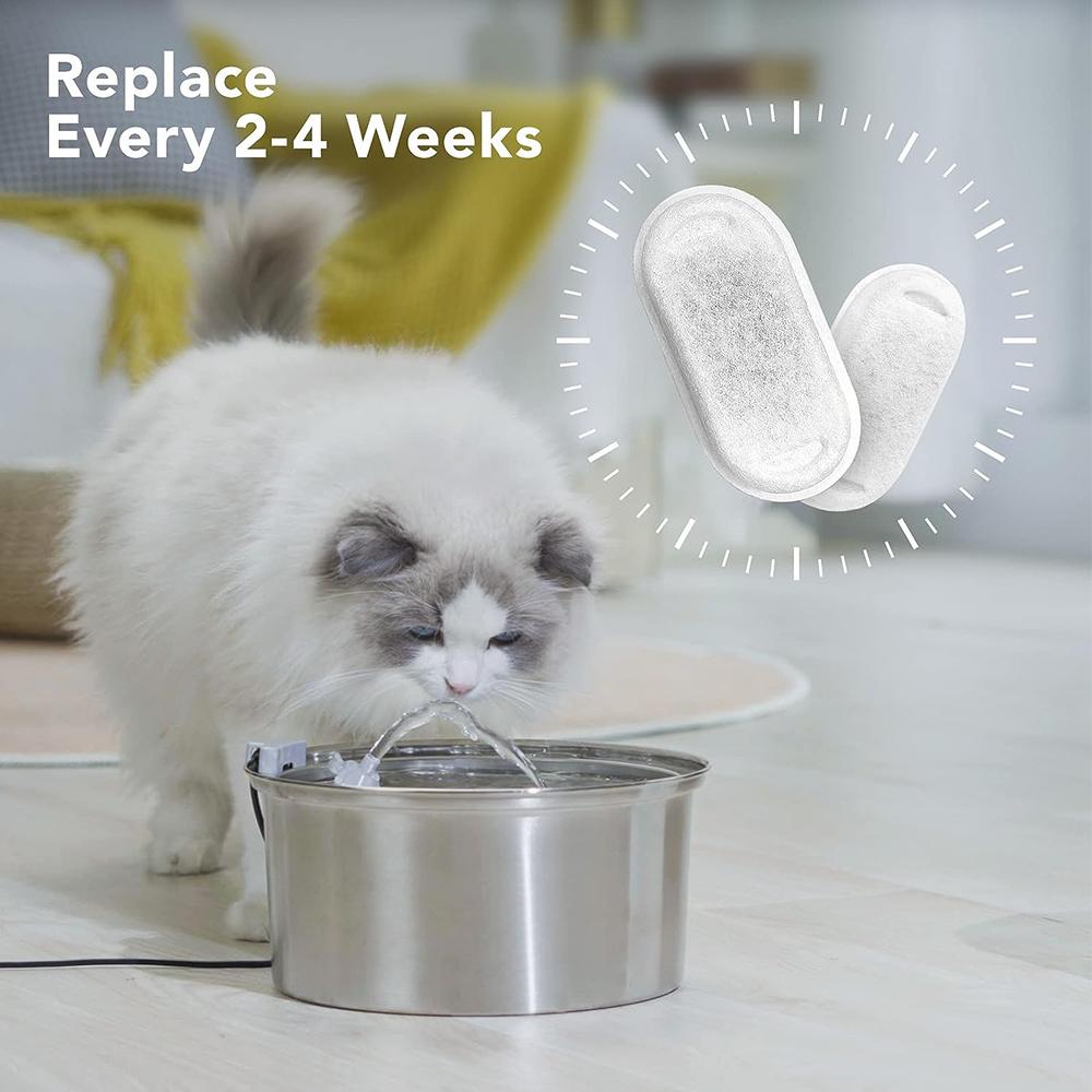 Cat Water Fountain Filters 8 Pcs Cat Fountain Filter Replacement with 8 Sponges