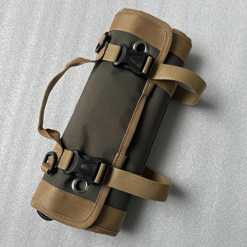 Robuster Roll-Up-Werkzeugtaschen-Organizer mit 4 Werkzeugtaschen und 2 abnehmbaren Taschen.