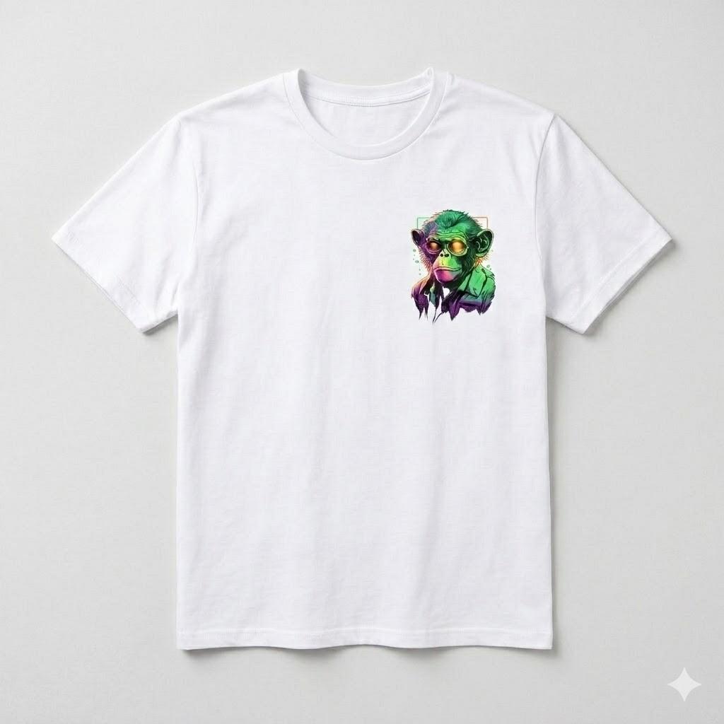 

Retro Chimpanzee Graphic Tee - Colorful Monkey T-Shirt for Men & Women 5XL різнокольоровий
