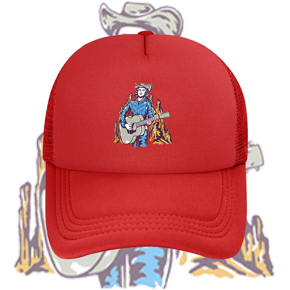 Cowgirl guitar music desert stage Baseball Cap Anime Graphic Hats Adult Unisex Women Sports Outdoor
