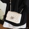 Fashion Diamond Chain Bag Women's 2025 Summer New Shoulder Messenger Bag Popular Trend Commuter Small Square Bag