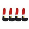 4PCS Christmas Table Foot Cover Plush Non woven Christmas Product Gift Restaurant Bar Chair Foot Cover